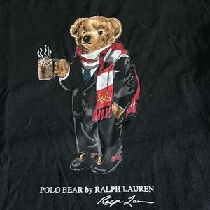 Polo Ralph Lauren polo bear long sleeve black tee unisex